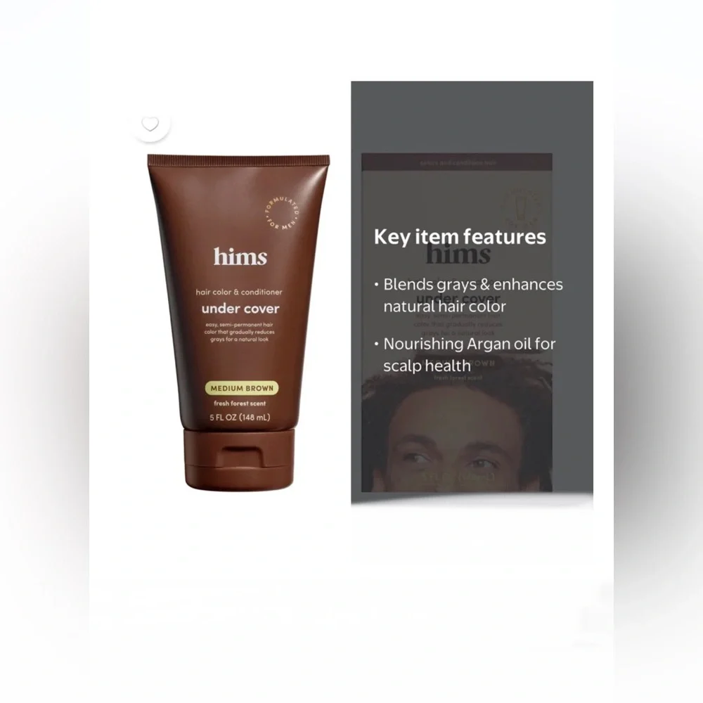 Hims 2pack medium brown Hair Color and conditioner for men 5 fl oz brand new